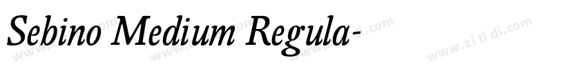 Sebino Medium Regula字体转换